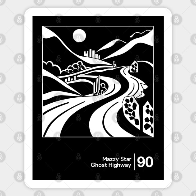 Mazzy Star - Minimal Graphic Design Artwork Sticker by saudade